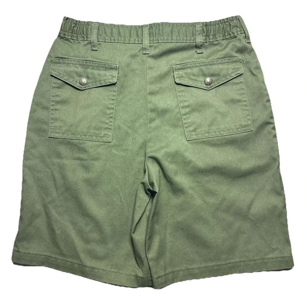 Vintage Boy Scouts Of America Shorts Youth 16 Military Green Cargo 28